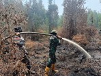 Asap Tipis Masih Muncul, Kodam XIX/Tuanku Tambusai Maksimalkan Pendinginan Karhutla Pelalawan