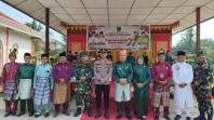 Kapolsek Pujud AKP Budi Winarko Hadiri Apel HUT ke-27 Kabupaten Rohil di Tanjung Medan