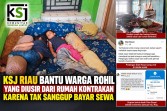 Diusir karena Tak Mampu Bayar Sewa Rumah, Warga Rohil Dapat Uluran Tangan KSJ Riau