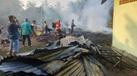 Kebakaran Melanda Kawasan SMPN 5 Kopah Kuantan Tengah, Kantin, Gudang dan Musala Hangus