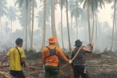 BPBD Inhil Tangani Kebakaran Lahan Gambut di Dua Desa Kecamatan Gaung
