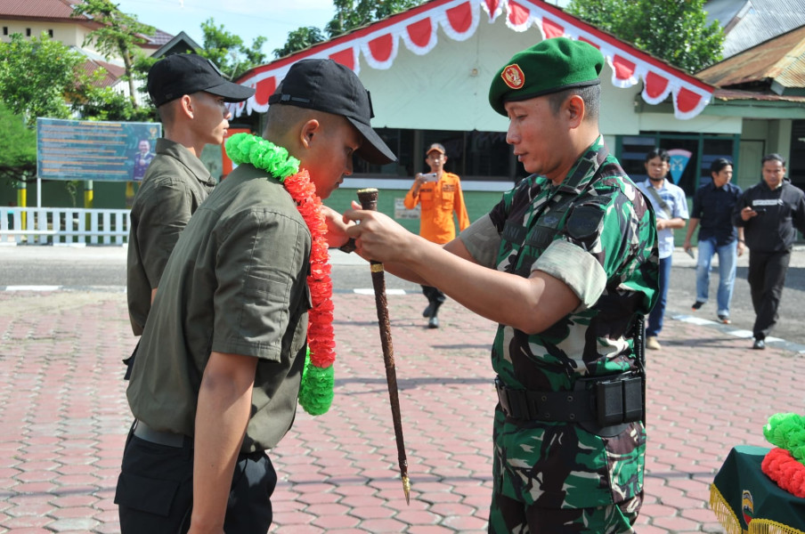 Dandim 0302/Inhu Letkol Kav Dani Prasetyo Wibowo S.Sos, M.I.P Sambut Kedatangan 15 Anggota Komcad Usai Jalani Pendidikan