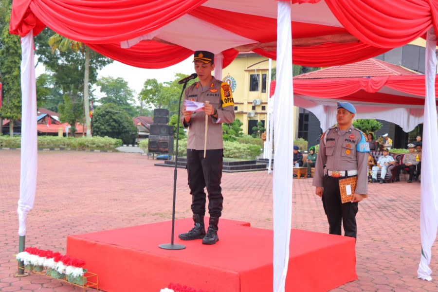 Kapolres Rohil Pimpin Apel Gelar Pasukan Ops Zebra Lancang Kuning Tahun 2023