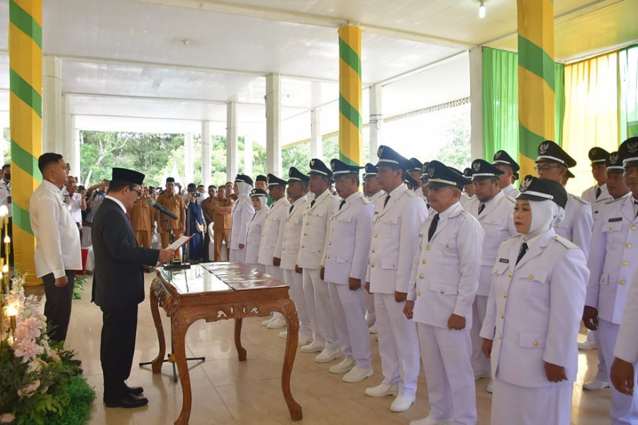 Pj Bupati Aceh Tamiang Lantik 39 Datok Terpilih, Ingatkan Pengayoman dan Fungsi