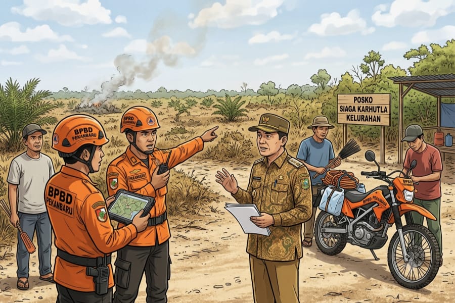 Plt Kalaksa BPBD Pekanbaru Minta Camat dan Lurah Aktifkan Posko Karhutla