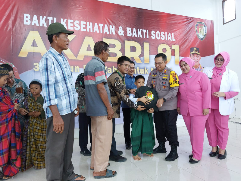 Memperingati 32 Tahun Pengabdian  Alumni Akabri 91, Polres Siak Gelar Bakti Kesehatan dan Bakti Sosial