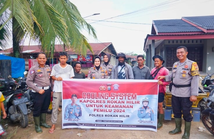 Satlantas Polres Rohil Gelar Coolling System Bersama Warga Ujungtanjung