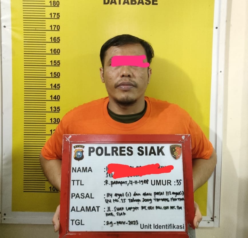 IY als UK Kini Berurusan Dengan Tim Opsnal Satres Narkoba Polres Siak   Diduga Penyalahgunaan Narkotika