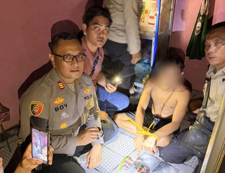 Polsek Pujud Ungkap Dugaan Penyalahgunaan Narkotika Jenis Sabu, 6 Paket Diamankan