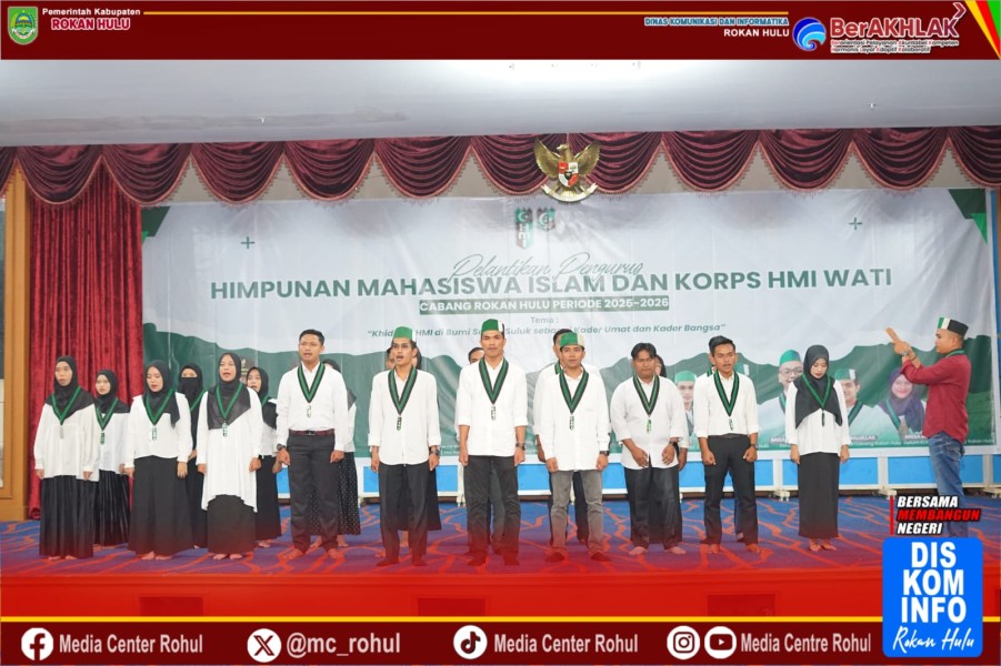 PELANTIKAN PENGURUS HMI CABANG ROKAN HULU PERIODE 2025–2026 BERLANGSUNG KHIDMAT