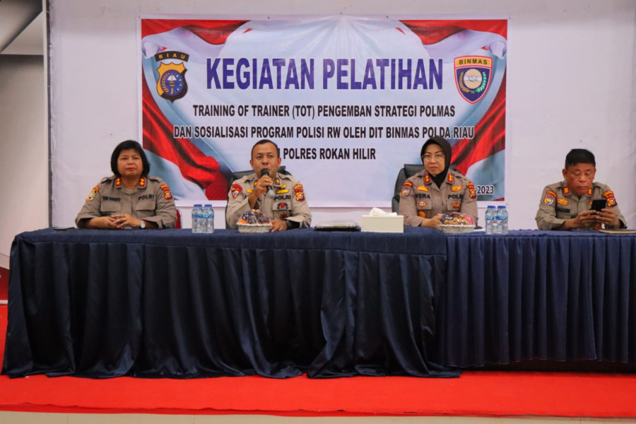 Tingkatkan Strategi Polmas, Dit Binmas Polda Riau Training Of Trainer Polres Rohil
