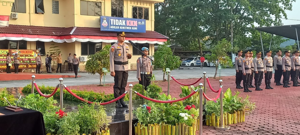 Upacara Serah Terima Jabatan dan Laporan Kenaikan Pangkat Personil Polres Bengkalis
