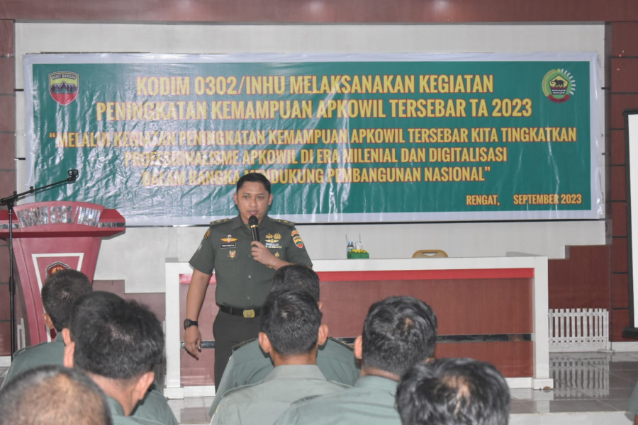 Kodim 0302/Inhu Gelar Peningkatan Kemampuan Apkowil Tahun Anggaran  2023