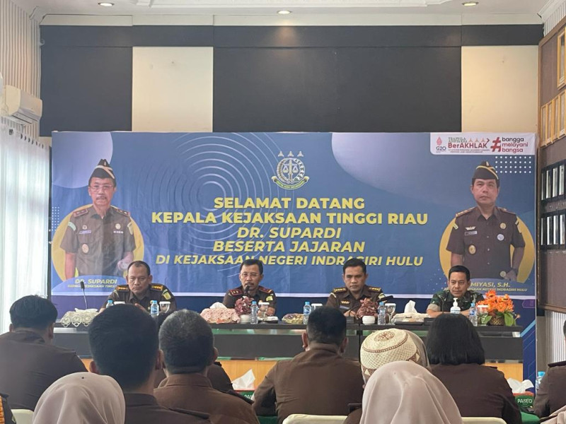 Kajati Riau Dr Supardi dan IAD Melakukan Kunker Ke Kajari Inhu