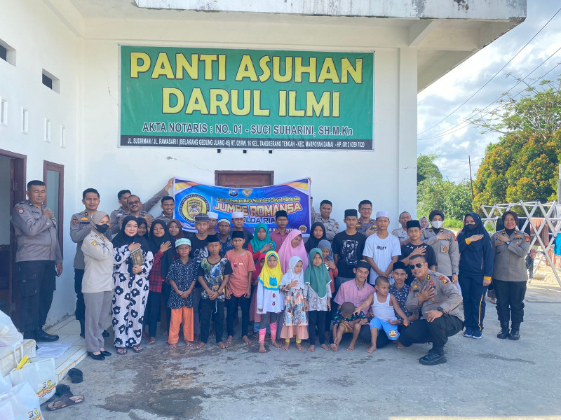 Jumpe Romansa Polda Riau Kembali Sambangi Panti Asuhan dan Beri Santunan