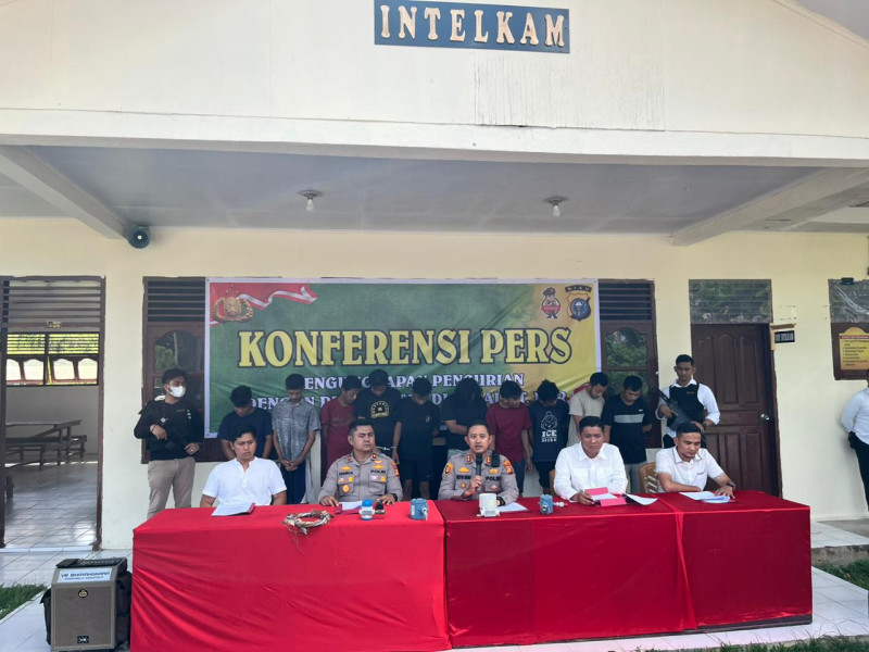 Polres Bengkalis Amankan 10 Maling Kabel Objek Vital PHR di Duri, Dua Buron