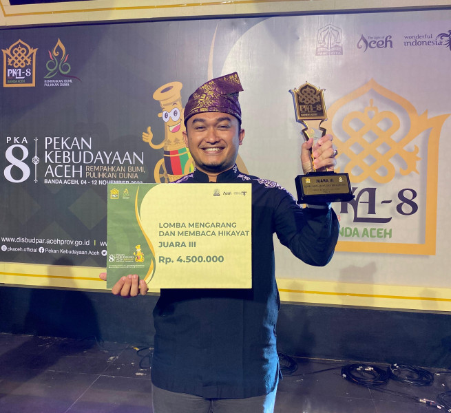 Aceh Tamiang Raih Juara 3 Lomba Mengarang dan Membaca Hikayat PKA-8