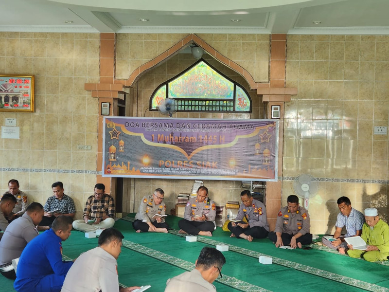 Peringati 1 Muharram 1445 H/2023 M, Polres Siak Gelar Doa Bersama
