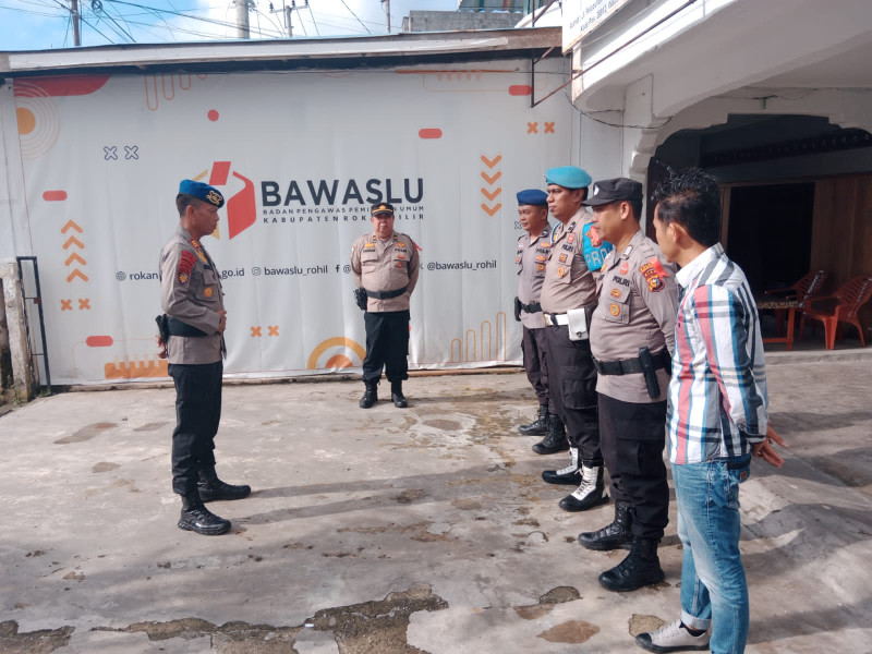 Pengaman Bawaslu Kabupaten Jelang Pemilu, Polres Rohil Intensif Standby dan Sterilisasi.