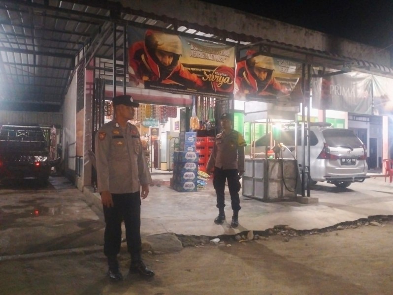 Tim RAGA Polsek Pujud Intensif Patroli Malam, Antisipasi Premanisme dan Kejahatan Jalanan