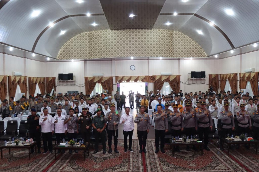 Bersama Forkopimda, Polres Rohil Ikuti Launching Polisi RW Polda Riau Se Riau Secara Virtual