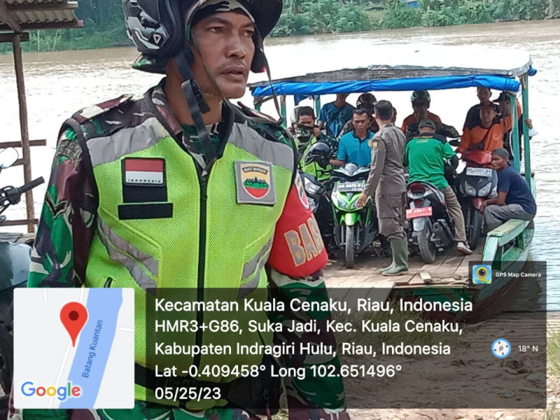 Hindari Bahaya Karhutla, Babinsa Koramil 01/Rengat Bersama Patroli Gabungan