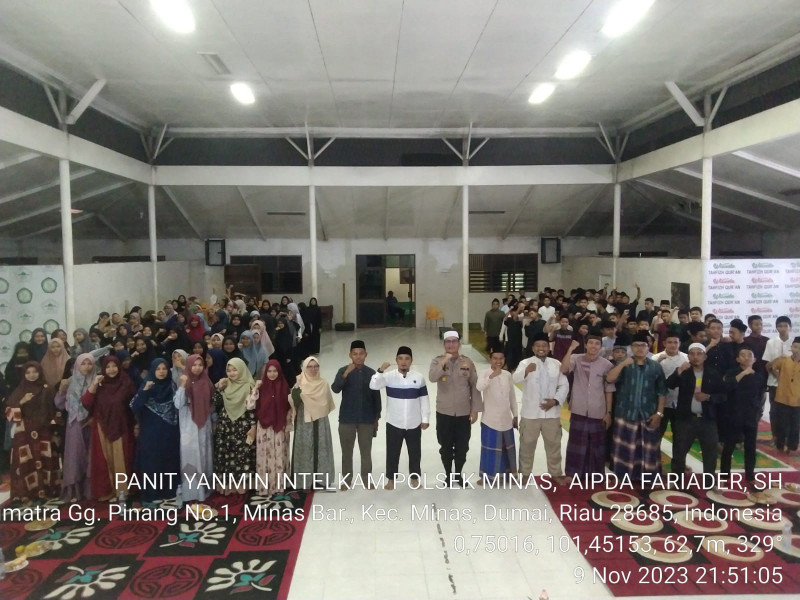 Antisipasi Aksi Bullying dan Kenakalan Remaja, Melalui Mabit Kapolsek Minas Berikan Edukasi Kepada Siswa Siswi di SMP IT Al-Fatah