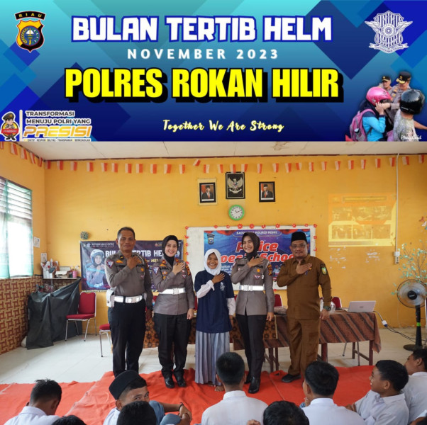 Satlantas Polres Rohil Sosialisasi Tertib Berlalu Lintas di SMK N 3 Tanah Putih