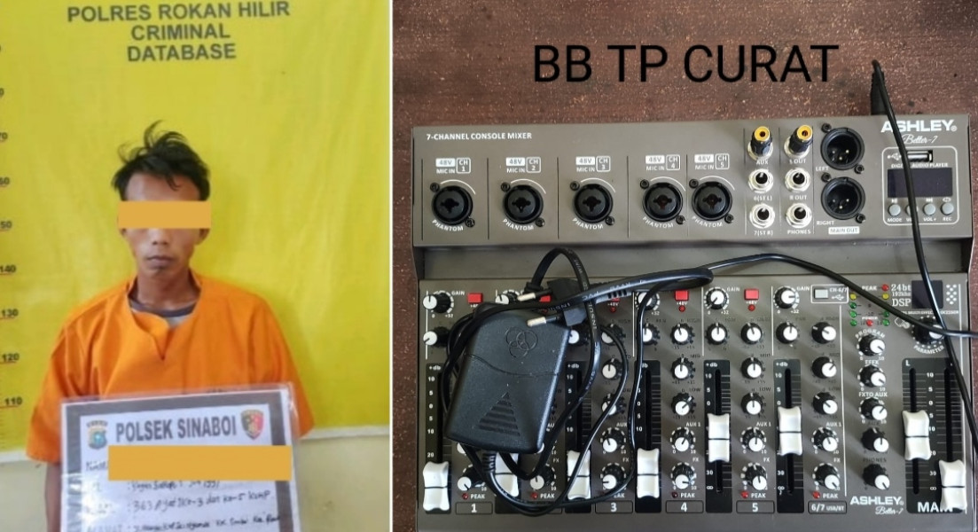 Curi Sound System Masjid, Seorang Nelayan Diciduk Polsek Sinaboi Dibawah Jembatan