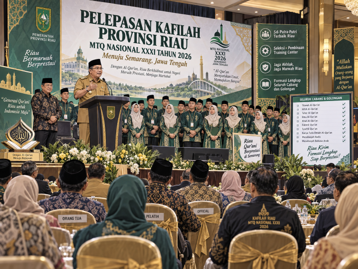 56 Kafilah Riau Siap Berlaga di MTQ Nasional XXXI, Pemprov Bidik Prestasi Terbaik