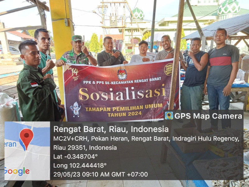 Babinsa Dampingi PPK dan PPS Turun Sosialisasi Pemilu 2024