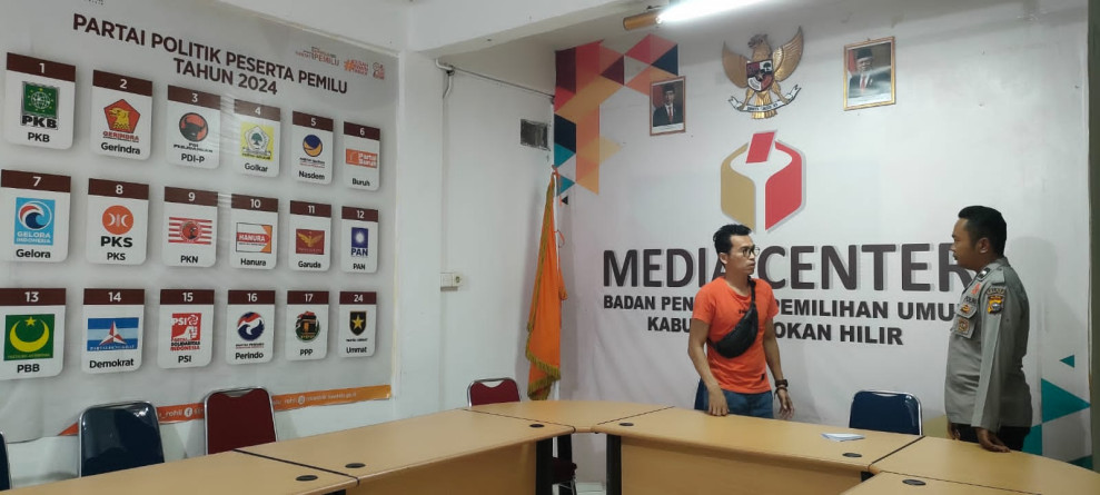 OMB Lancang Kuning-2023 Polres Rohil Jaga dan Cek Ruang Kantor Bawaslu