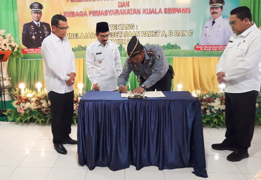 Pemkab Aceh Tamiang dan Lapas Kuala Simpang Jalin Kerja Sama Pendidikan Kesetaraan bagi Warga Binaan