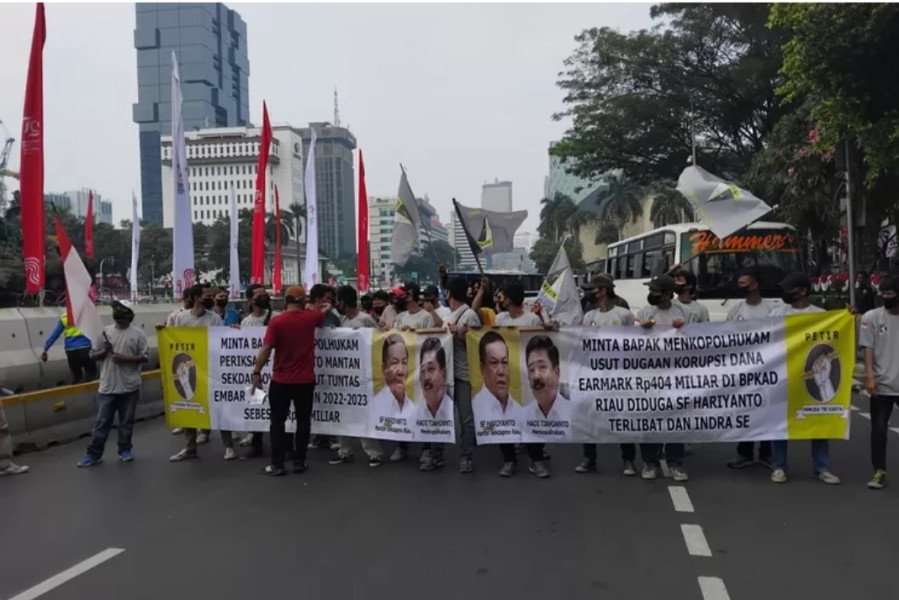 Dugaan Korupsi Dana Earmark dan Embarkasi Haji, PETIR Geruduk Menkopolhukam Minta SF Hariyanto Diperiksa