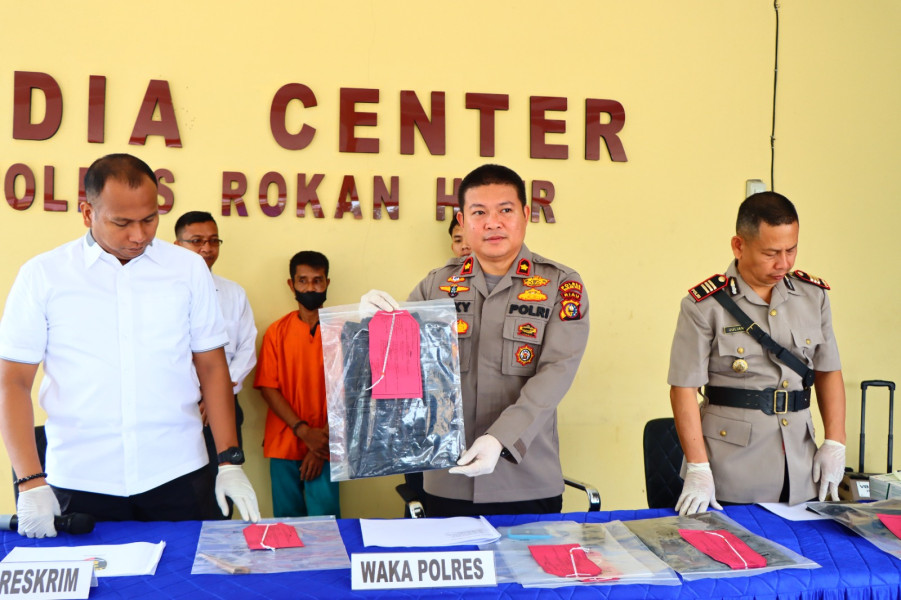 Polres Rohil Gelar Press Release Pengungkapan Kasus Penganiayaan Yang Berujung Kematian