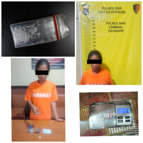 Kedapatan Asik Nyabu! Wanita Paruh Baya Ini Ditangkap Unit Reskrim Polsek Minas