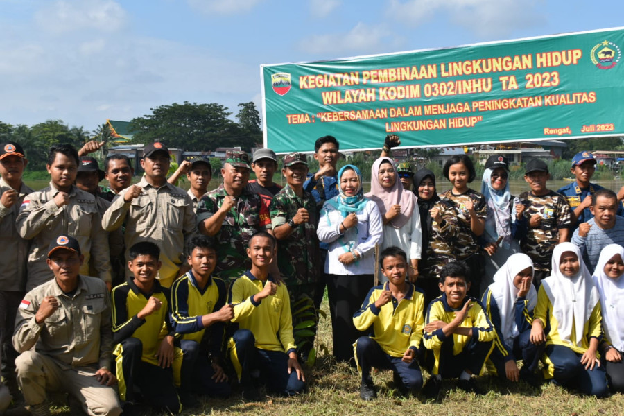 Program Pembinaan Lingkungan Hidup, Kodim 0302 /Inhu Gelar Penghijauan Guna Hindari Bencana Alam