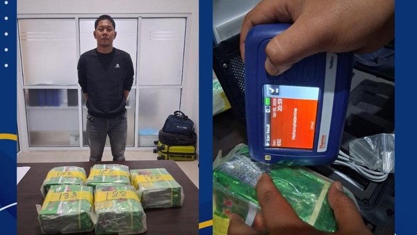 BNN Tangkap Pengedar Narkoba di Riau Modus Sembunyikan Sabu 5 Kg di Koper