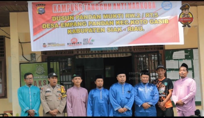Pemkam Empang Pandan dan Mahasiswa Uinsuska Apresiasi Kampung Tangguh Bebas Narkoba di Koto Gasib