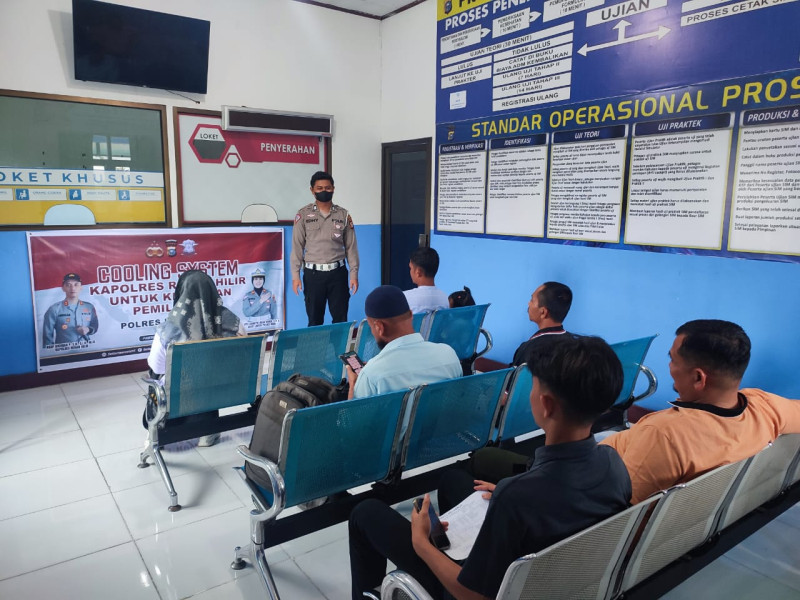 Satpas 0923 Lantas Polres Rohil Gelar Coolling System  Bersama Warga