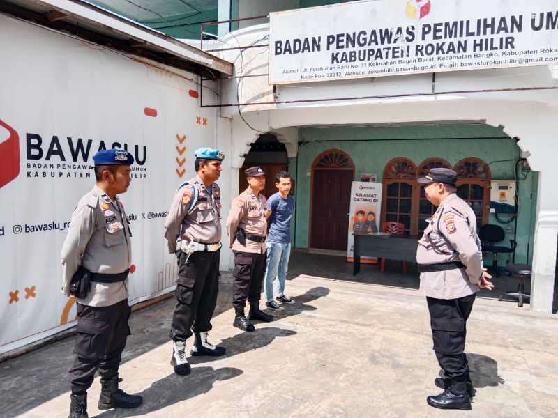 Tahapan Kampanye Pemilu Berlangsung, Satgas Preventif Polres Rohil Intensif Pam  Bawaslu