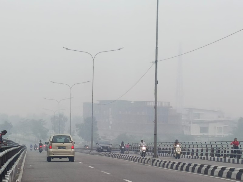 Kualitas Udara Pekanbaru Jumat Pagi Tidak Sehat, PM2.5 Tembus 117,4 µg/m³