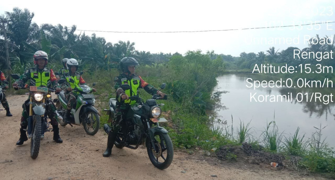 Banyaknya Desa Terkena Banjir, Namun Patroli dan Sosialisasi Karhutla Gencar Dilakukan Anggota Koramil 01/Rengat Kodim 0302/Inhu