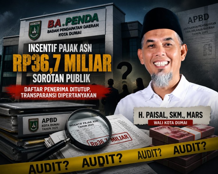 Nama-Nama Penerima Insentif Rp36,7 Miliar Bapenda Dumai Masih Dirahasiakan, Dugaan Penyimpangan Mencuat
