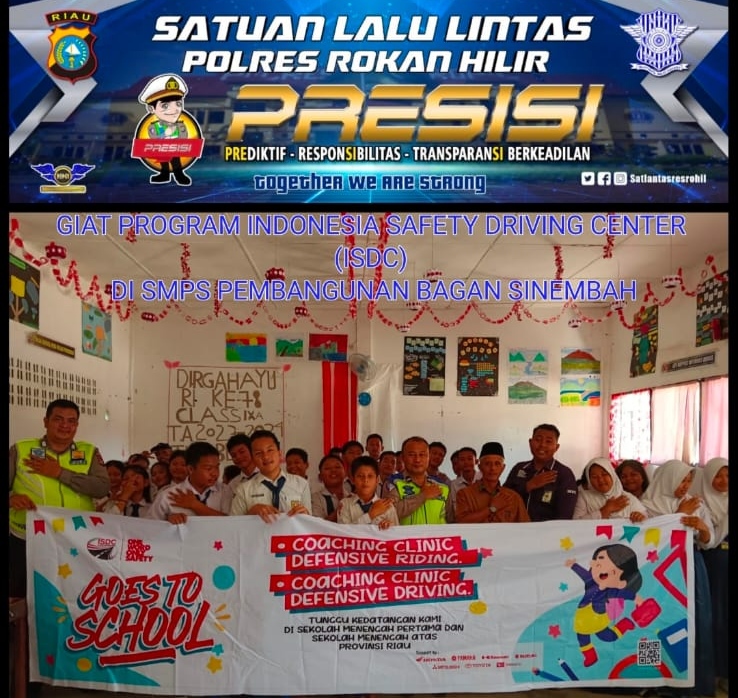 Satlantas Polres Rohil Sosialisasi Tertib Lalin di  SMP S YPP dan SMP Bakti Bagan Batu