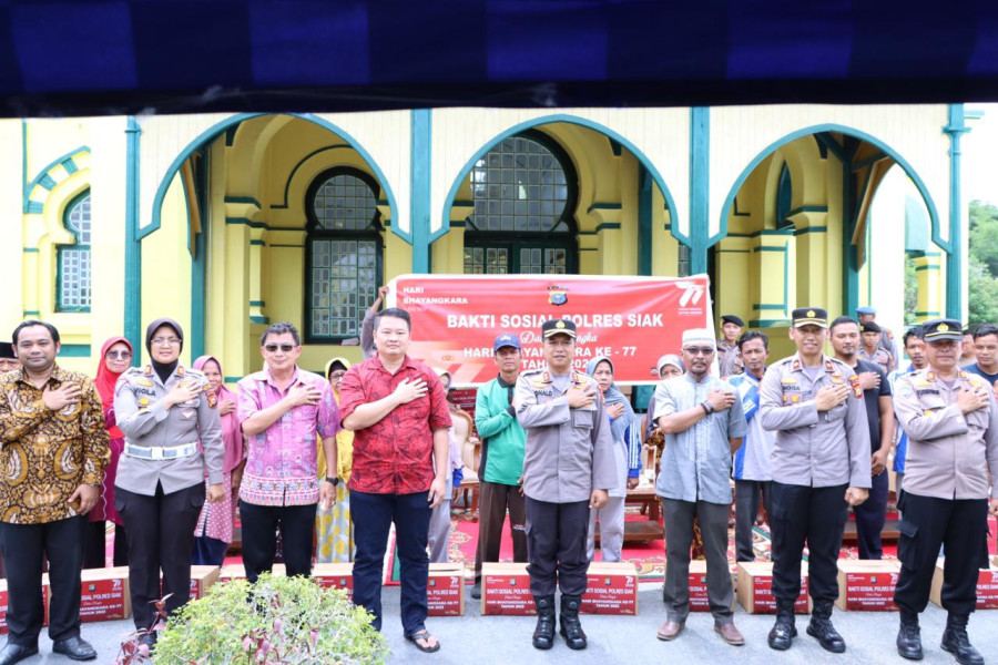 Sambut Hari Bhayangkara Ke - 77, Polres Siak Gelar Bhakti Religi Serentak