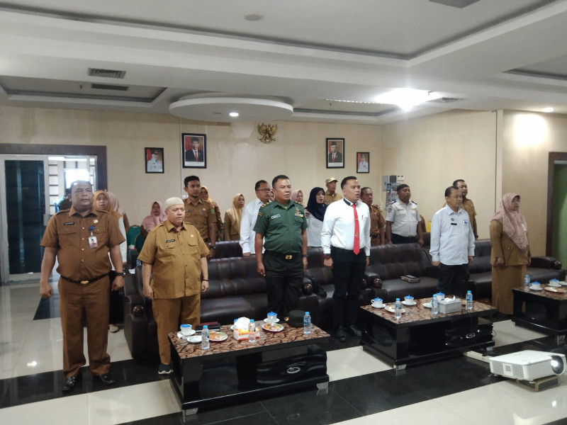 Mayor Inf Kabul Kasdim 0302/Inhu Wakili Dandim 0302/Inhu Hadiri Rapat Koordinasi Pengendalian Inflasi Daerah