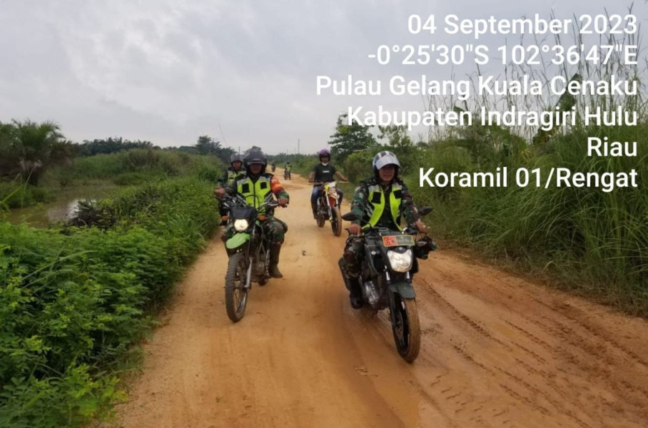Koramil 01/Rengat Melaksanakan Sosialisasi dan Patroli Pencegahan Karhutla