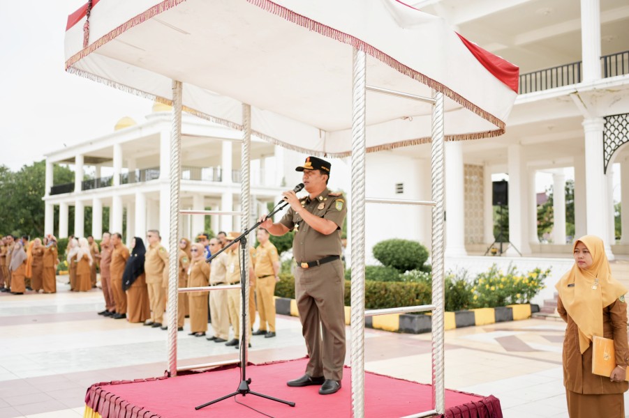 Krisis Moral Remaja dan Efisiensi Anggaran Jadi Sorotan Utama Apel Gabungan Pemkab Rohil