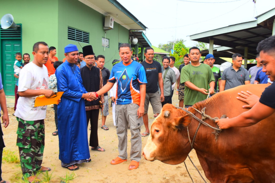 Kodim 0302 /Inhu Potong Delapan Hewan Kurban di Hari Raya Idhul Adha 1444 H